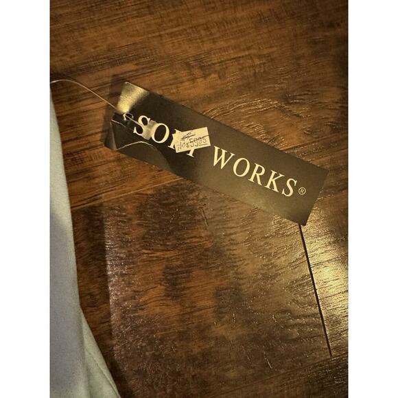 SOFT WORKS Women’s Button Up Sleeveless Shirt Vest Blue Size:8 - Picture 3 of 6